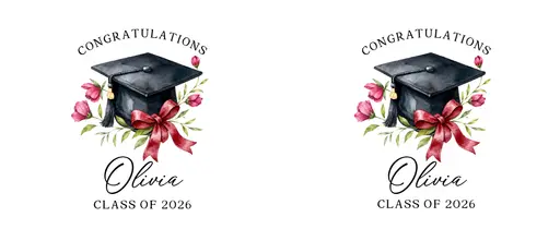 11oz Graduate Mug — Congratulations (Red Bow)