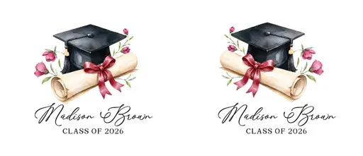 11oz Graduate Mug — Diploma & Red Roses