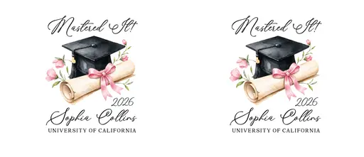 11oz Graduate Mug — Mastered It! (Pink Bow)