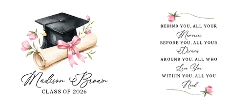11oz Graduate Mug — Memories Poem (Pink Bow)