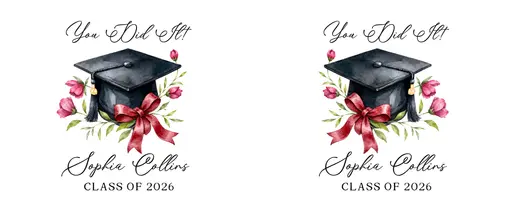 11oz Graduate Mug — You Did It! (Red Bow)