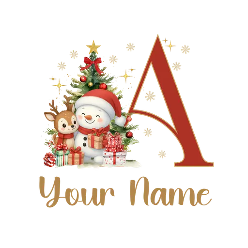 Christmas Alphabet Letter A