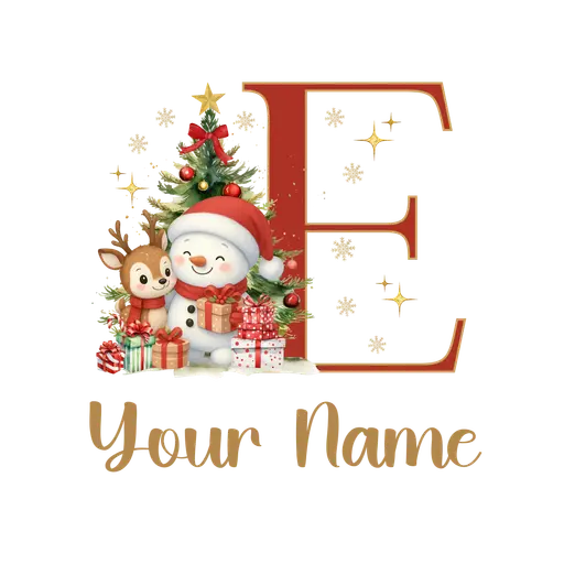 Christmas Alphabet Letter E