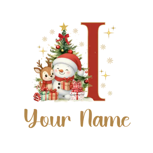 Christmas Alphabet Letter I