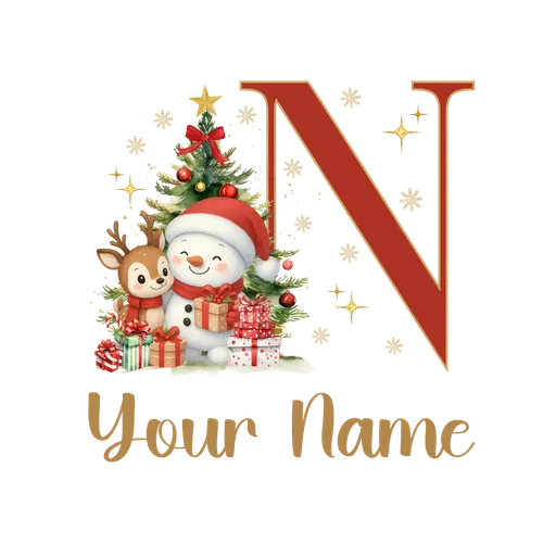 Christmas Alphabet Letter N