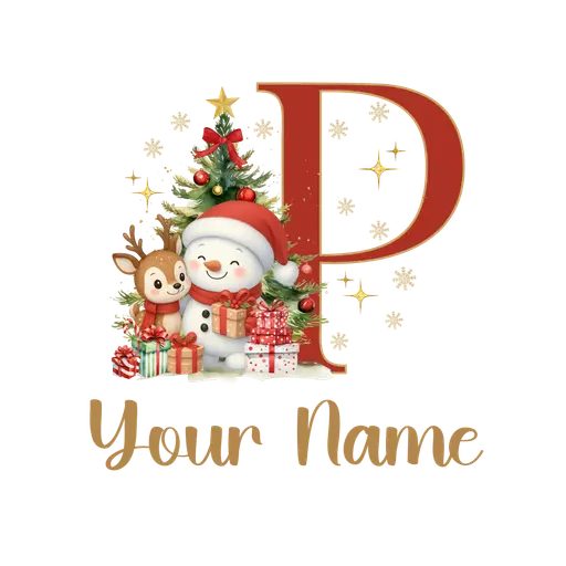 Christmas Alphabet Letter P