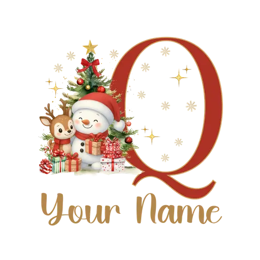 Christmas Alphabet Letter Q