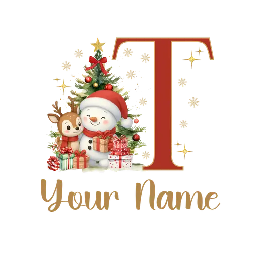 Christmas Alphabet Letter T