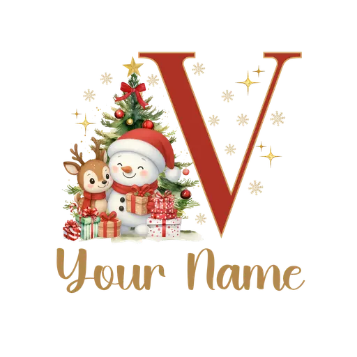 Christmas Alphabet Letter V