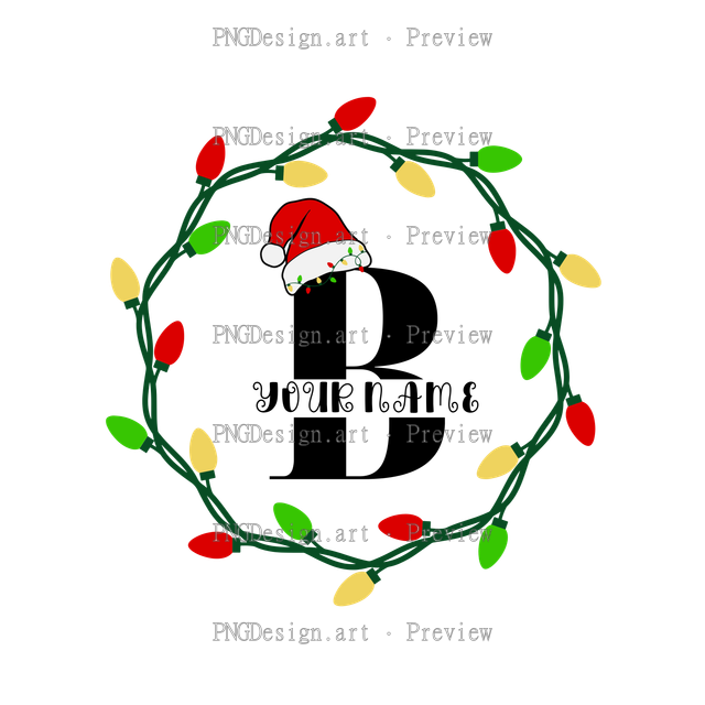 Christmas Alphabet Wreath B