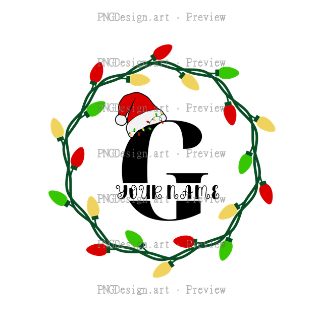 Christmas Alphabet Wreath G