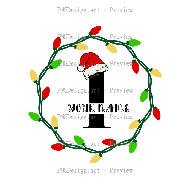 Christmas Alphabet Wreath I