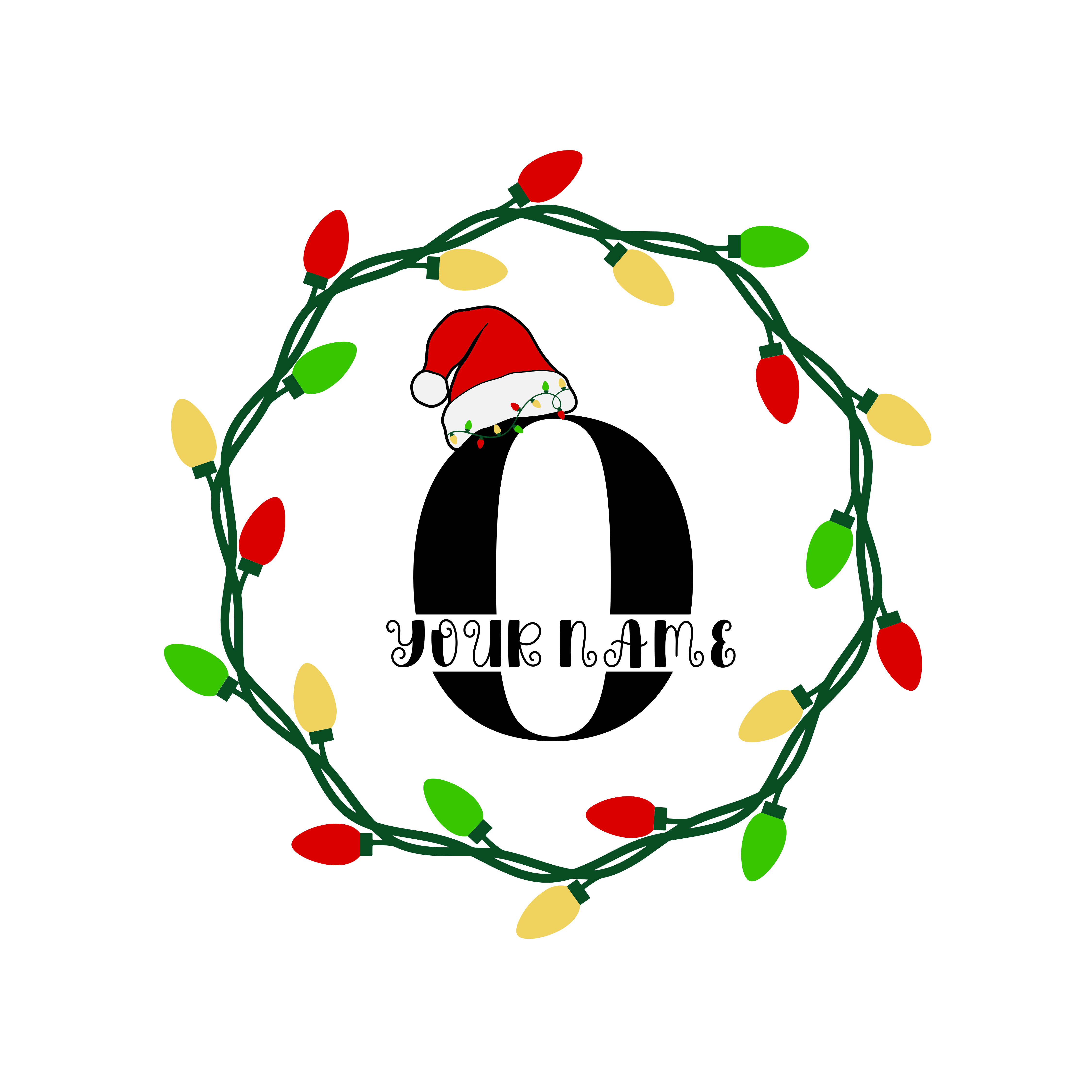 Christmas Alphabet Wreath O