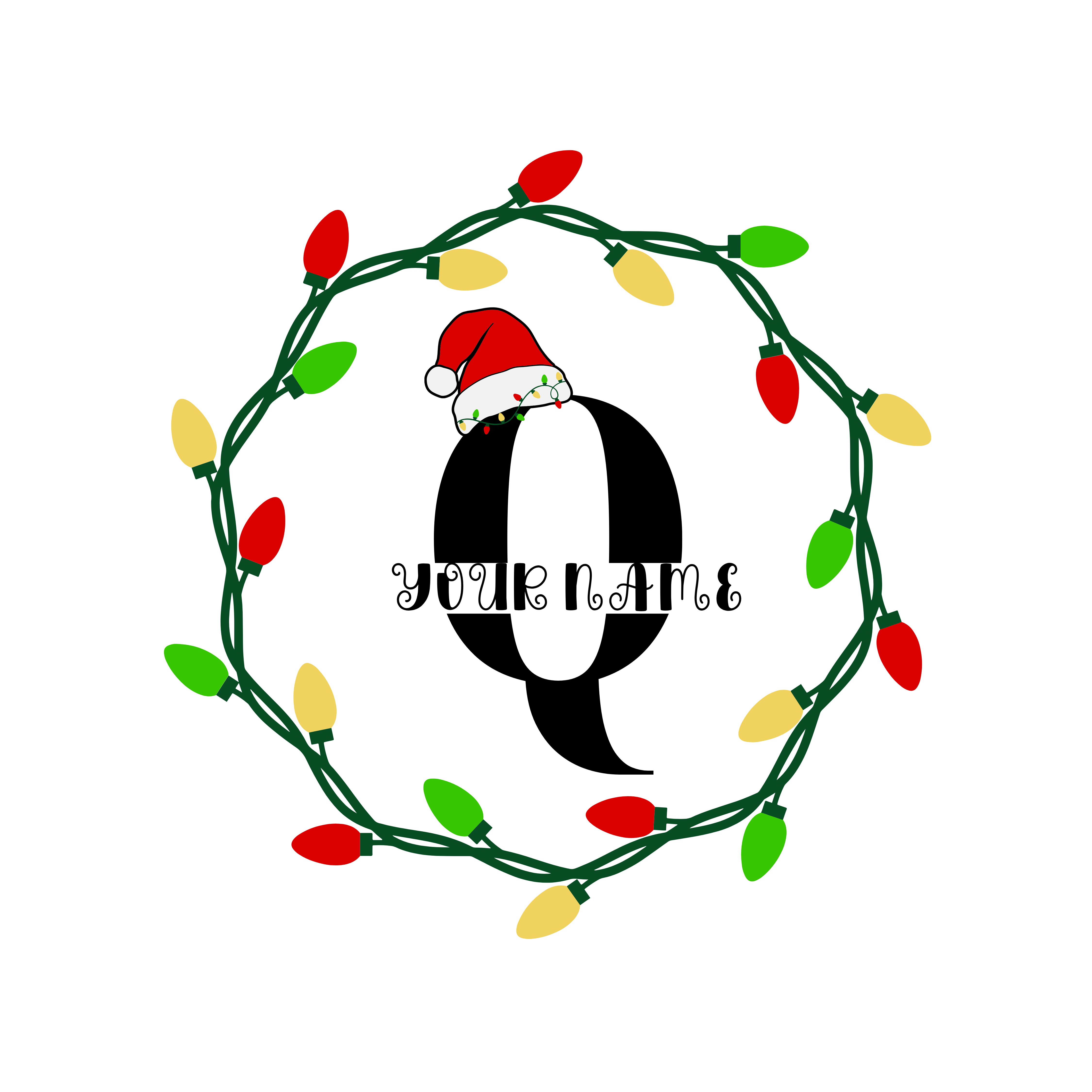 Christmas Alphabet Wreath Q