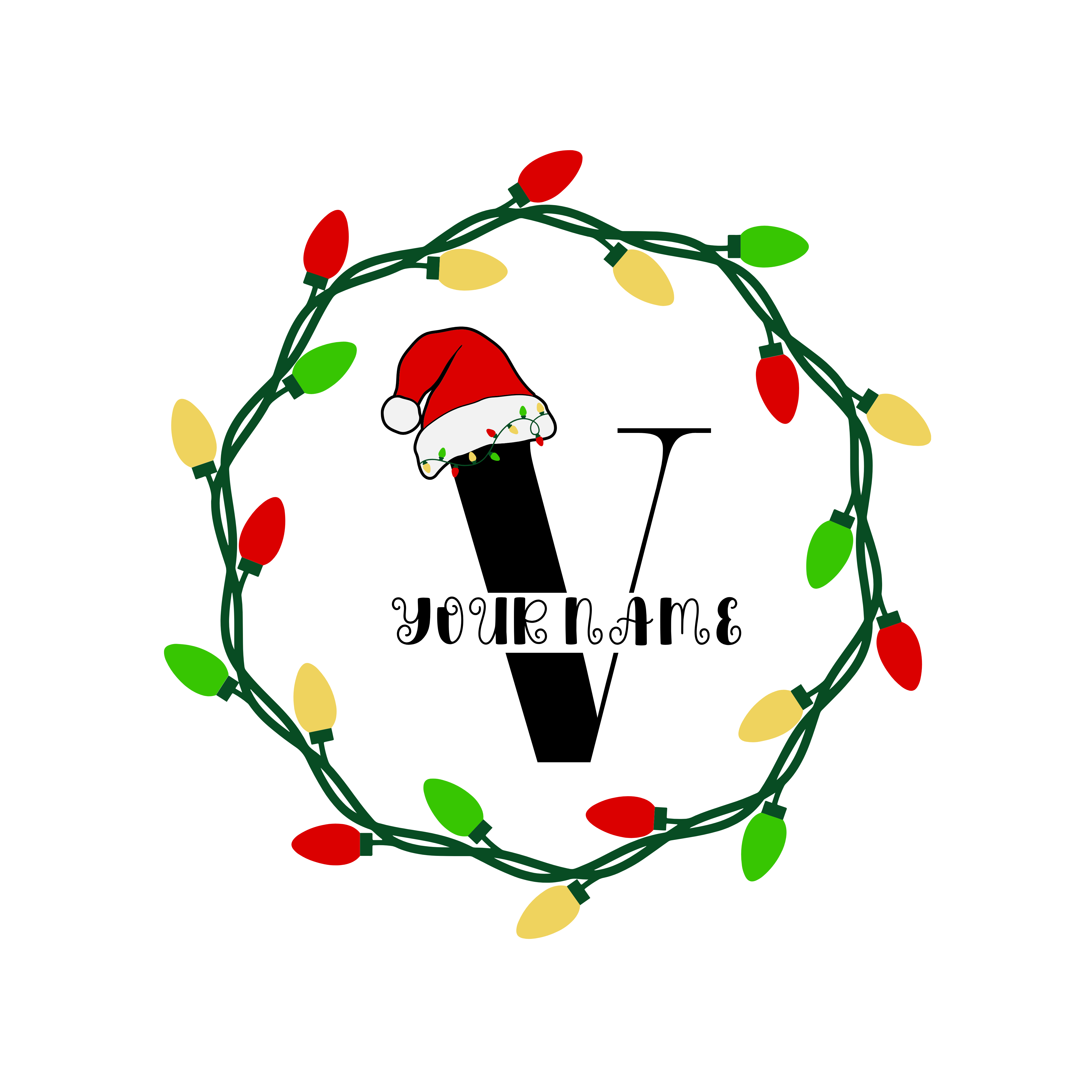 Christmas Alphabet Wreath V