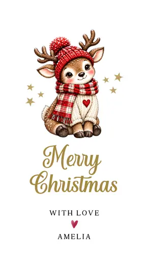 Christmas Gift Tag 2026 Reindeer
