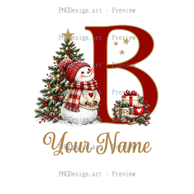 Christmas Ornament Alphabet B