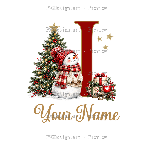 Christmas Ornament Alphabet I