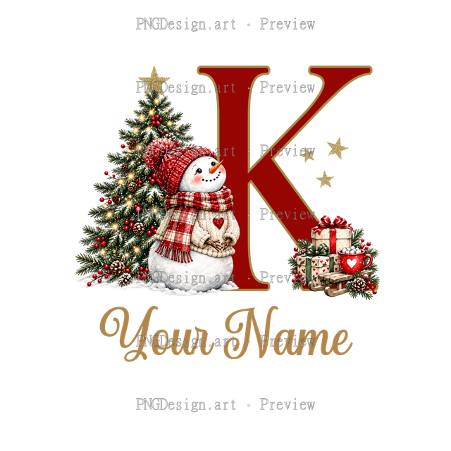 Christmas Ornament Alphabet K