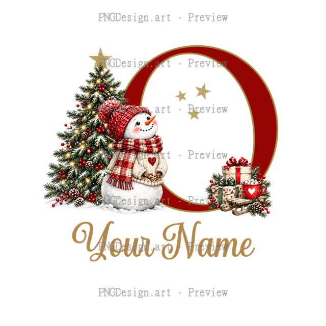 Christmas Ornament Alphabet O
