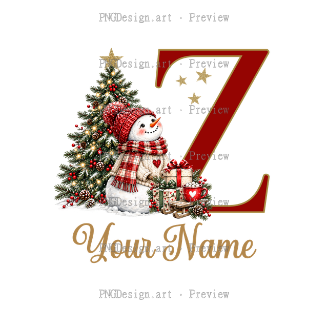 Christmas Ornament Alphabet Z