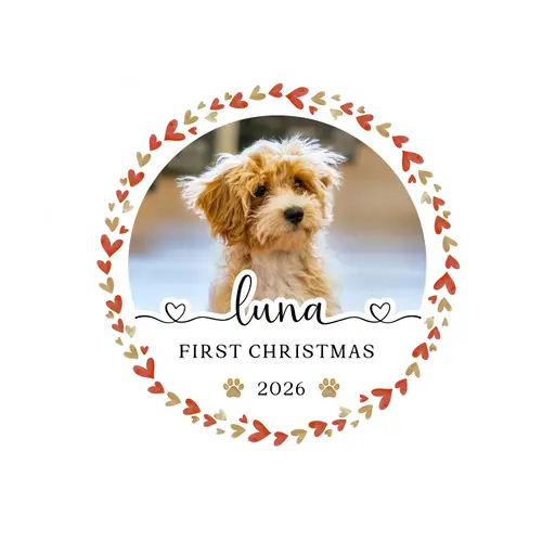 Custom Pet Photo Ornament 2026-02