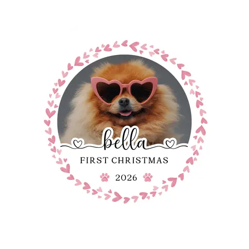 Custom Pet Photo Ornament 2026-03