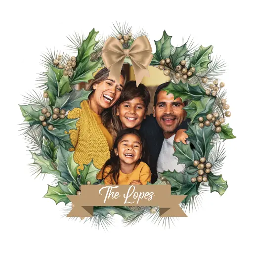 Custom Photo Ornament 202401 - Gold