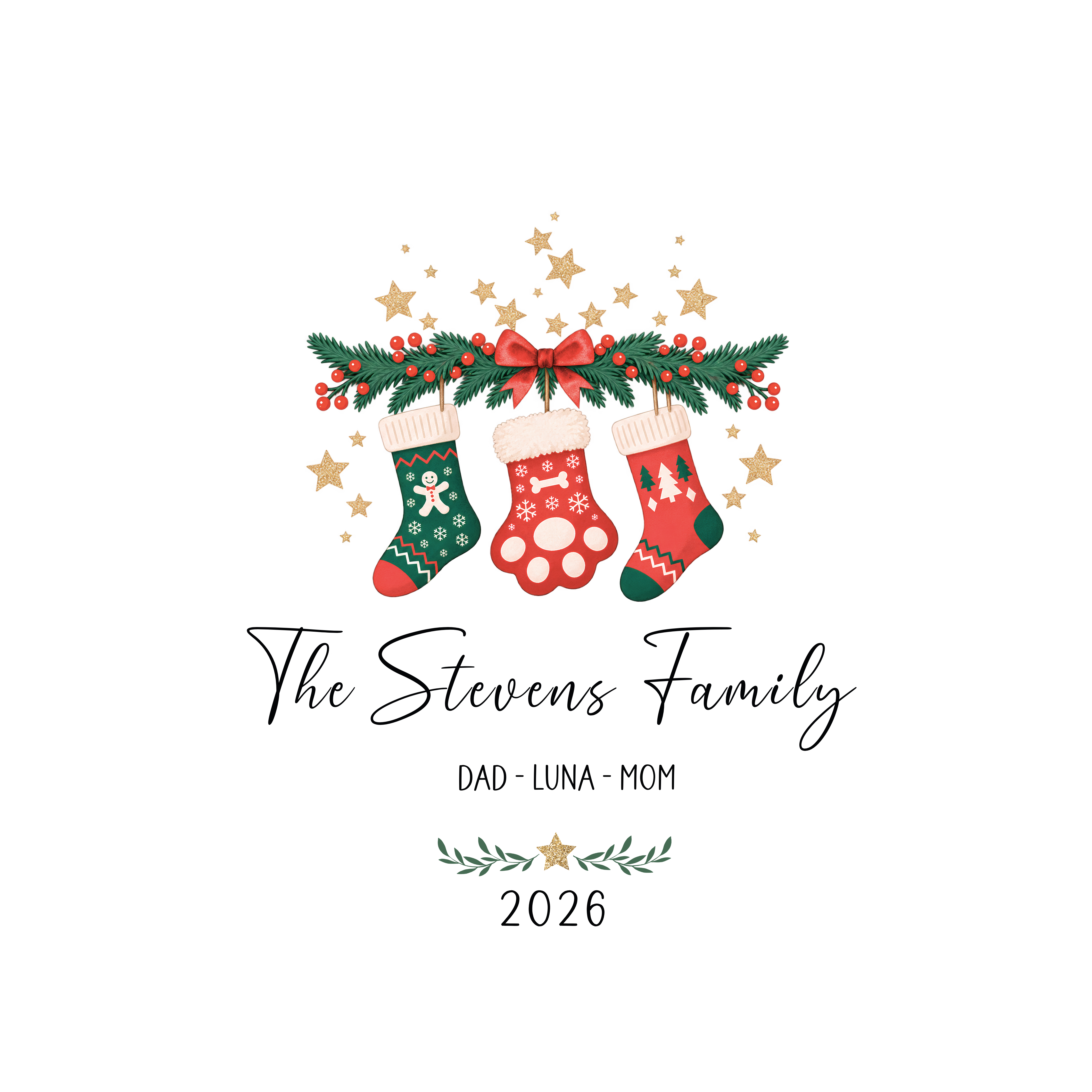 Family Christmas Stockings 2026 A
