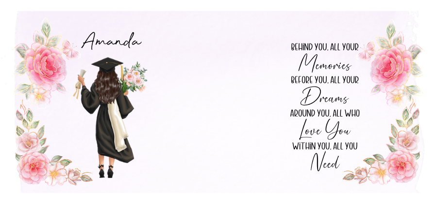 Graduate Mug - Memories (Pink Roses, Bouquet)