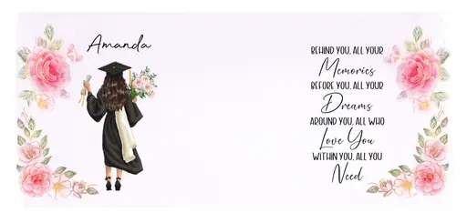 Graduate Mug - Memories (Pink Roses, Bouquet)