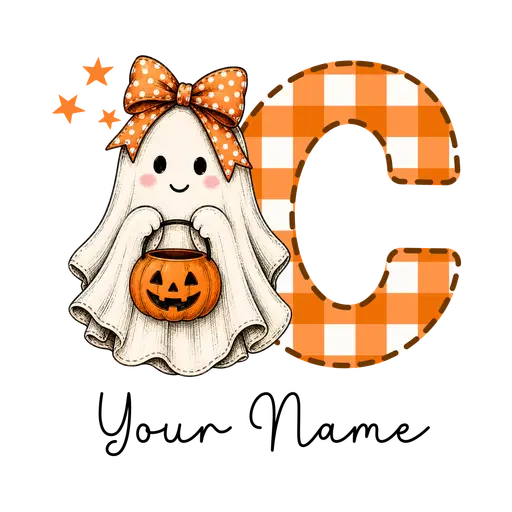 Halloween Bow Alphabet C