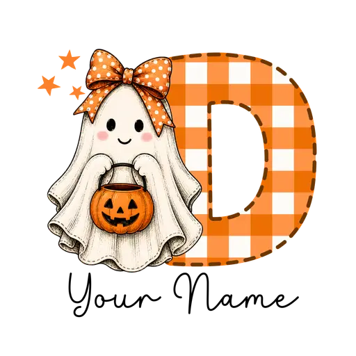Halloween Bow Alphabet D