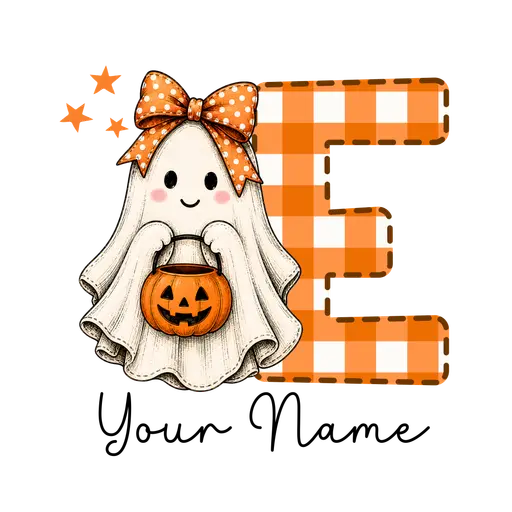 Halloween Bow Alphabet E