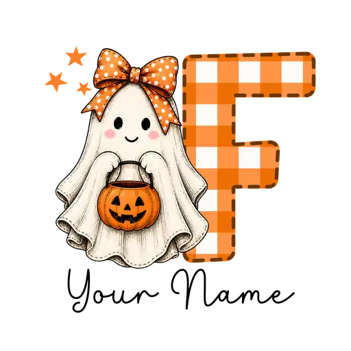 Halloween Bow Alphabet F
