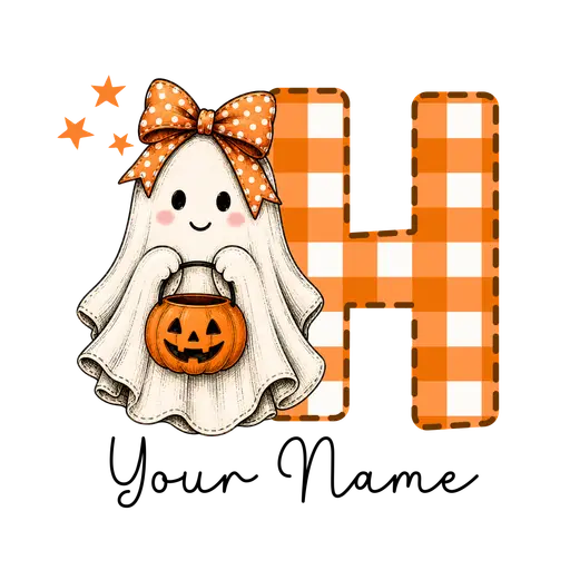 Halloween Bow Alphabet H