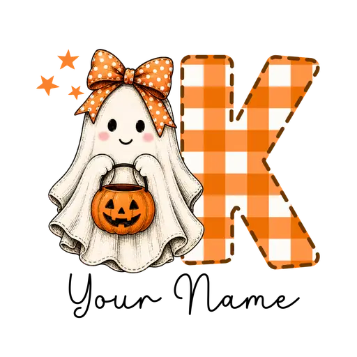 Halloween Bow Alphabet K