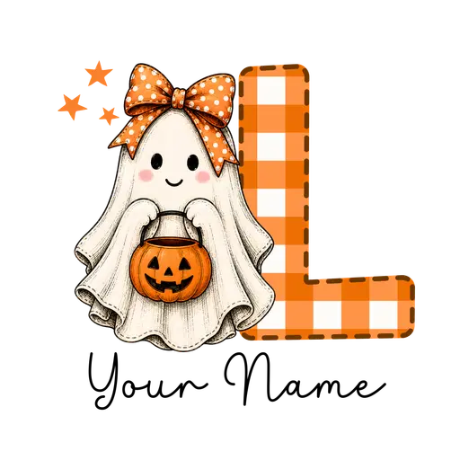 Halloween Bow Alphabet L