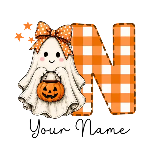 Halloween Bow Alphabet N