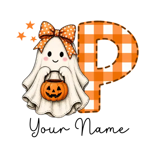 Halloween Bow Alphabet P