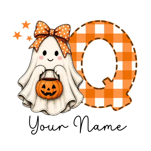Halloween Bow Alphabet Q