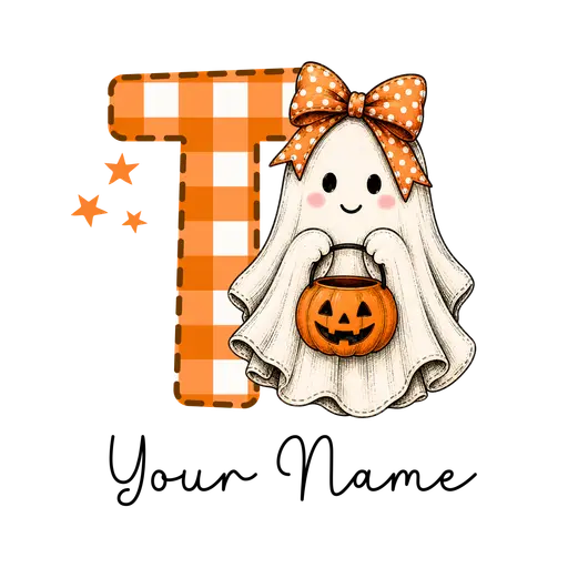 Halloween Bow Alphabet T