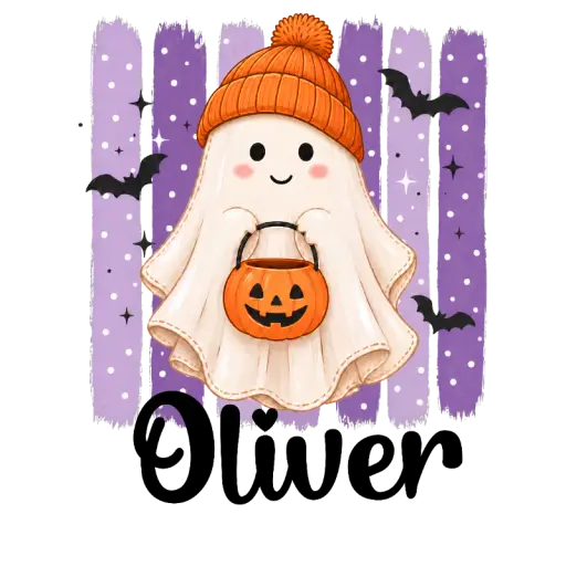 Orange Hat Ghost Purple Brush