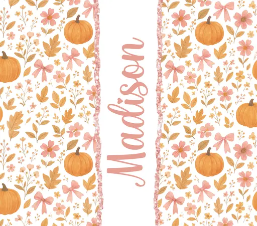 Pink Bow Thanksgiving Tumbler 202507