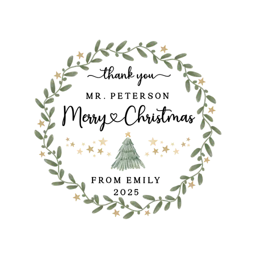 Teacher Ornament 2025 17 - Thank You Christmas Tree