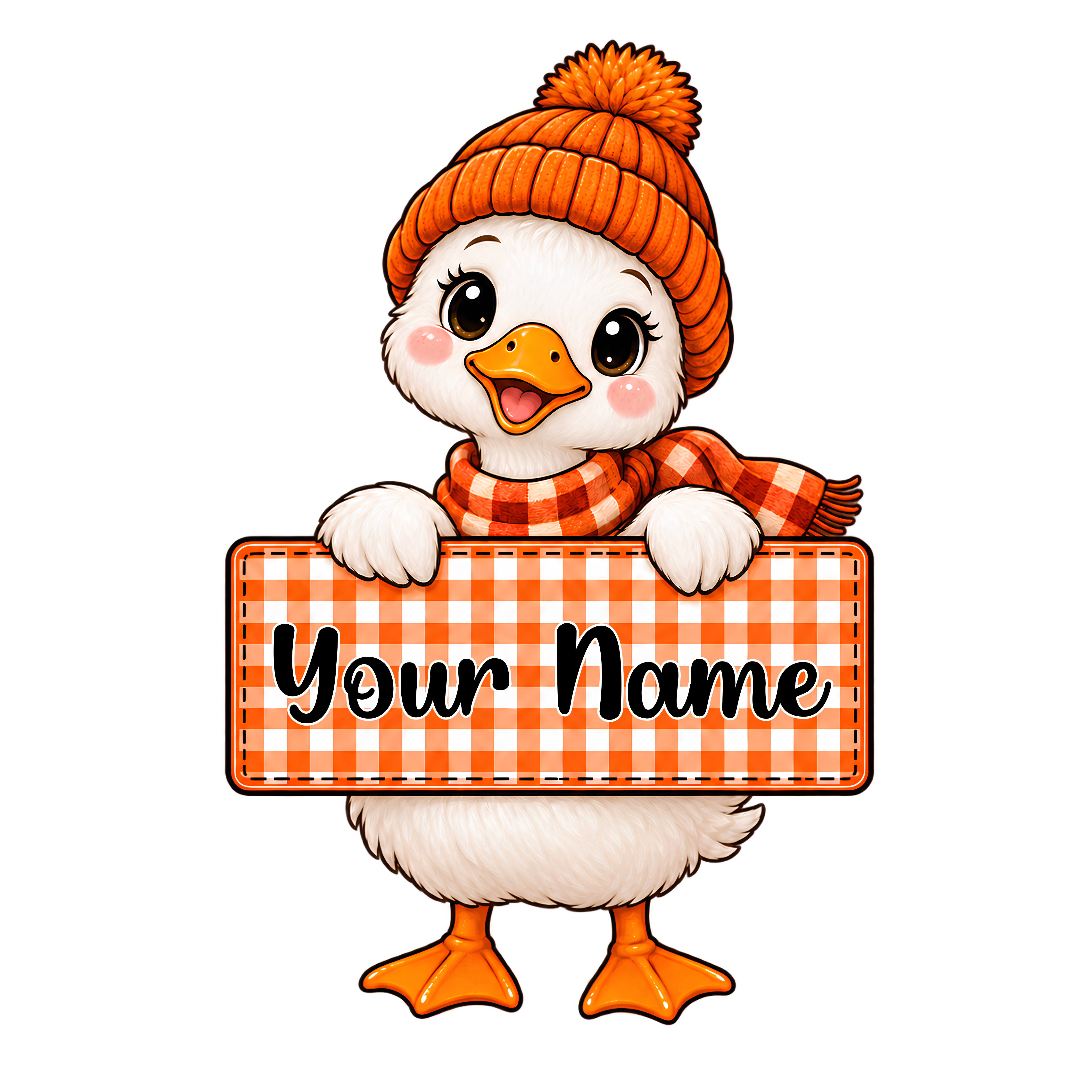 Thanksgiving Duck Beanie Name Sign
