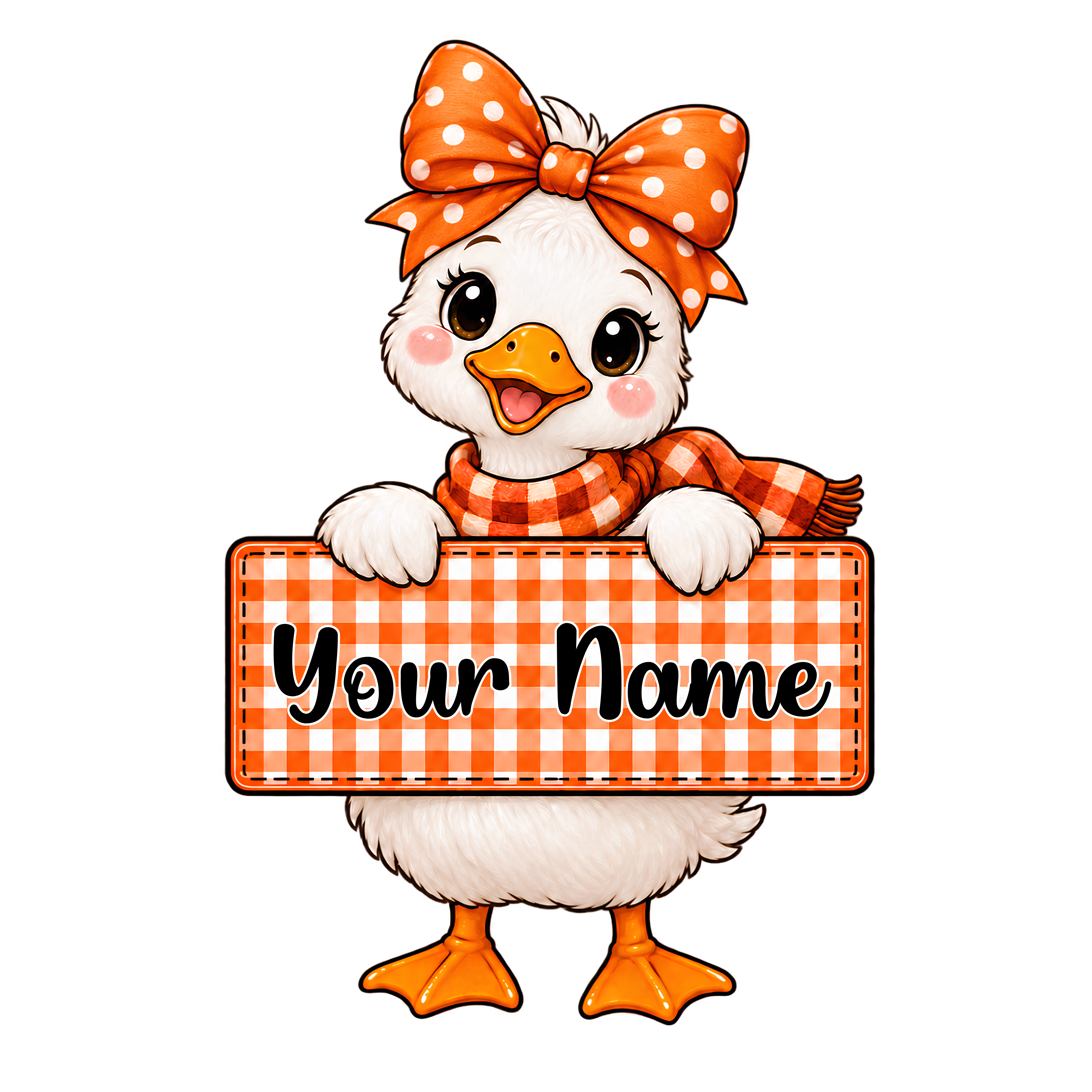 Thanksgiving Duck Bow Name Sign